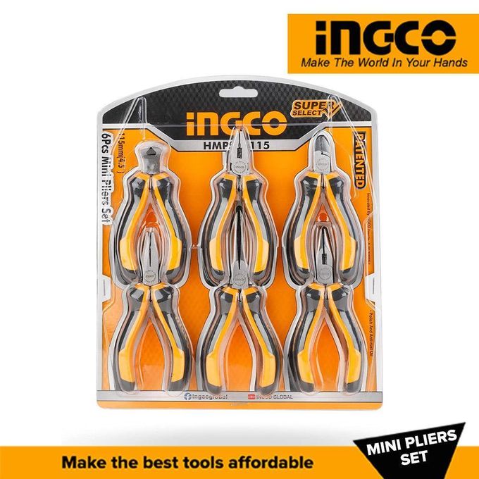Ingco Mini Pliers Set 6Pcs
